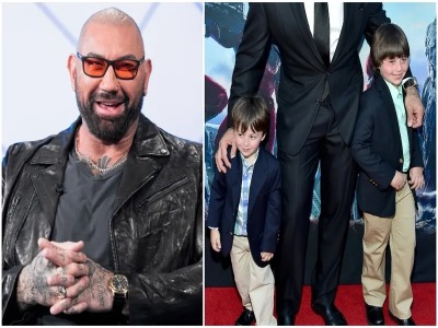 keilani Bautista children with their grandfather Dave Bautista.